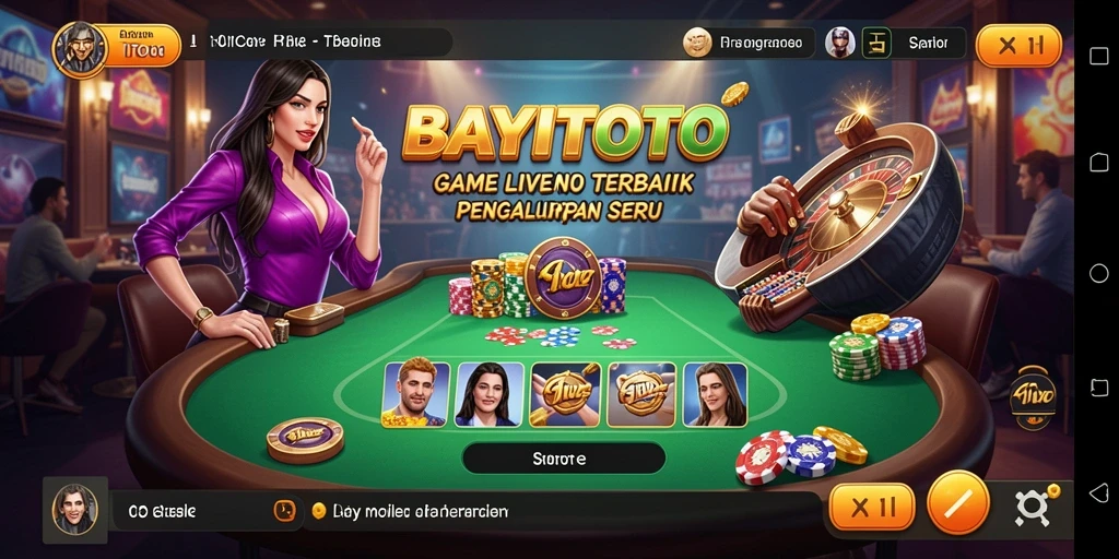 Tampilan permainan Live Casino yang menarik di BAYITOTO.