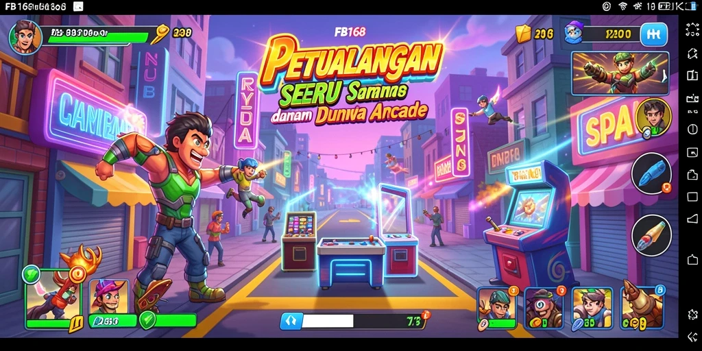Tampilan menakjubkan gameplay Arcade yang mengasyikkan.