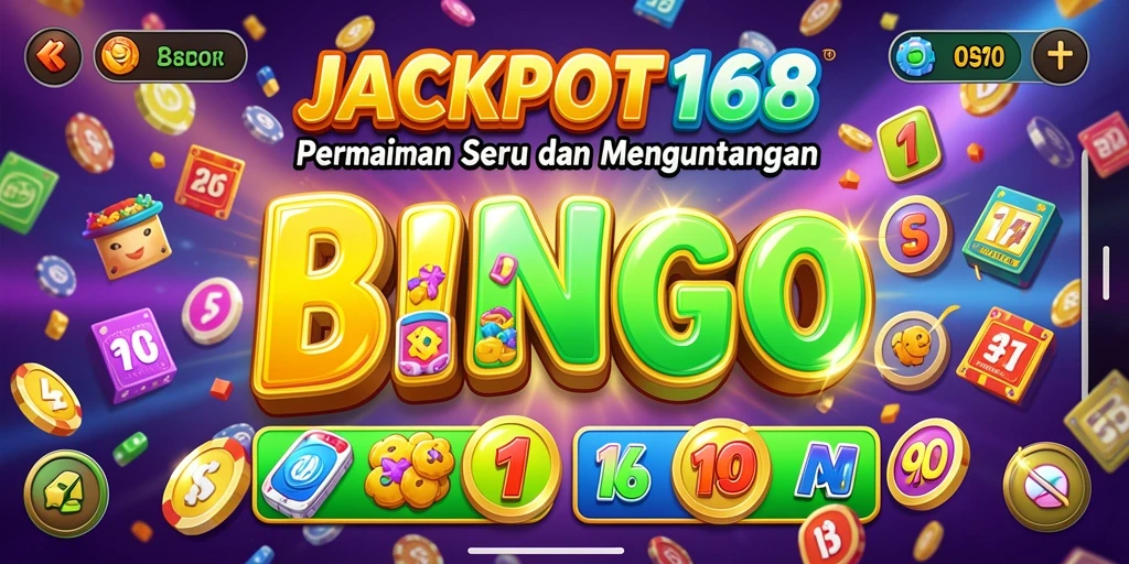 Screenshot JACKPOT168 menampilkan gameplay Bingo yang menarik dan interaktif.