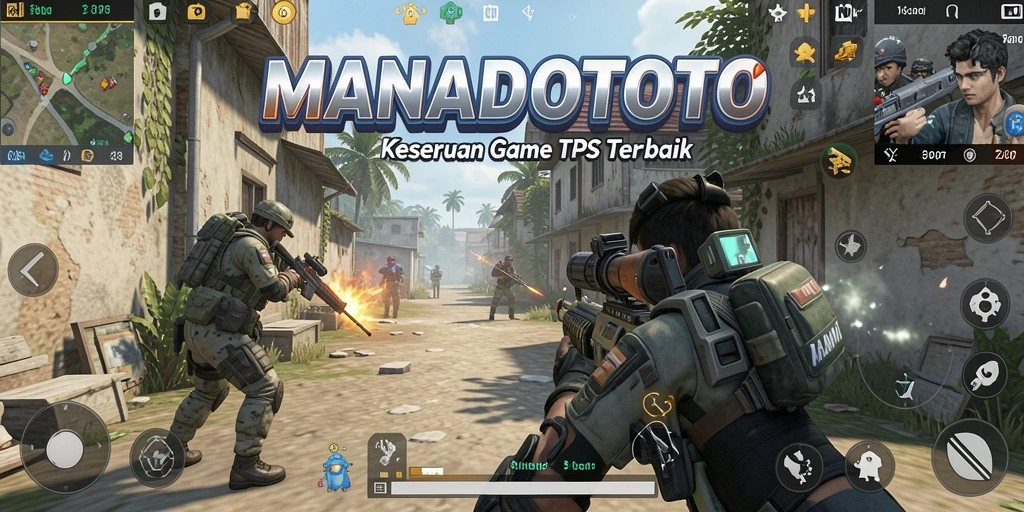 Screenshot gameplay MANADOTOTO yang menegangkan dalam aksi TPS.