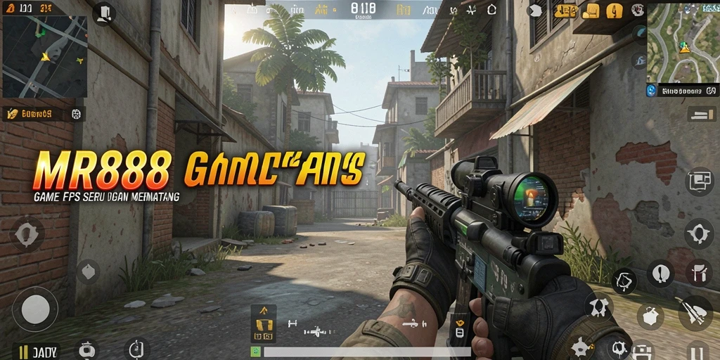 Tampilan gameplay seru dari MR888 dalam aksi FPS.