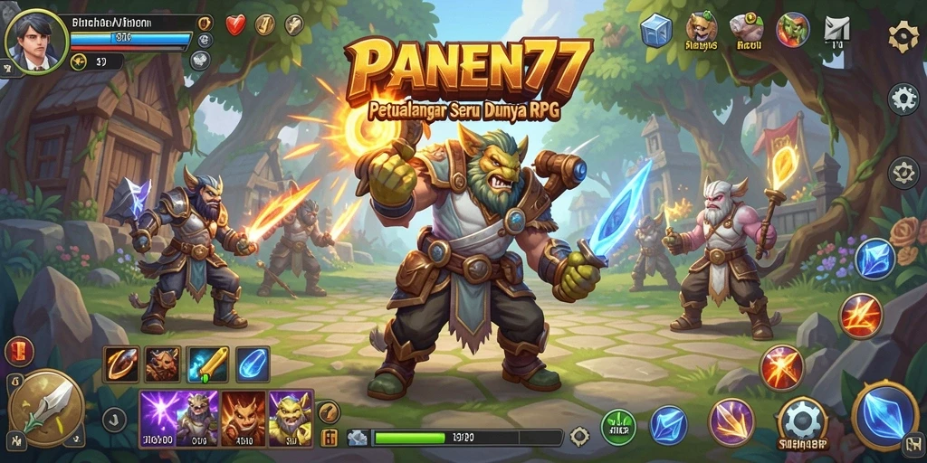 Tampilan gameplay seru dalam dunia RPG yang mendebarkan.