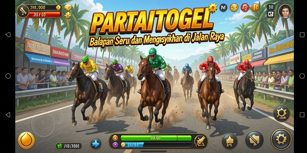 Tampilan menarik dari gameplay balapan di PARTAITOGEL.