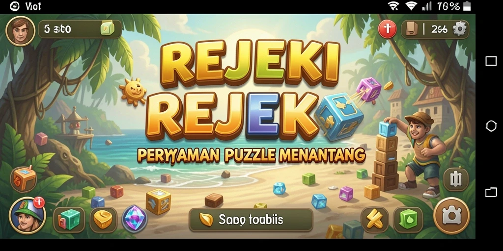 Tampilan menarik dari gameplay Puzzle yang seru di REJEKI.