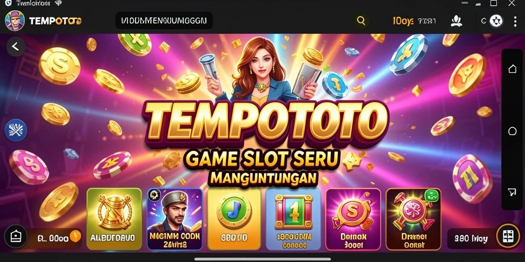 Tampilan gameplay TEMPOTOTO yang seru dan penuh warna.