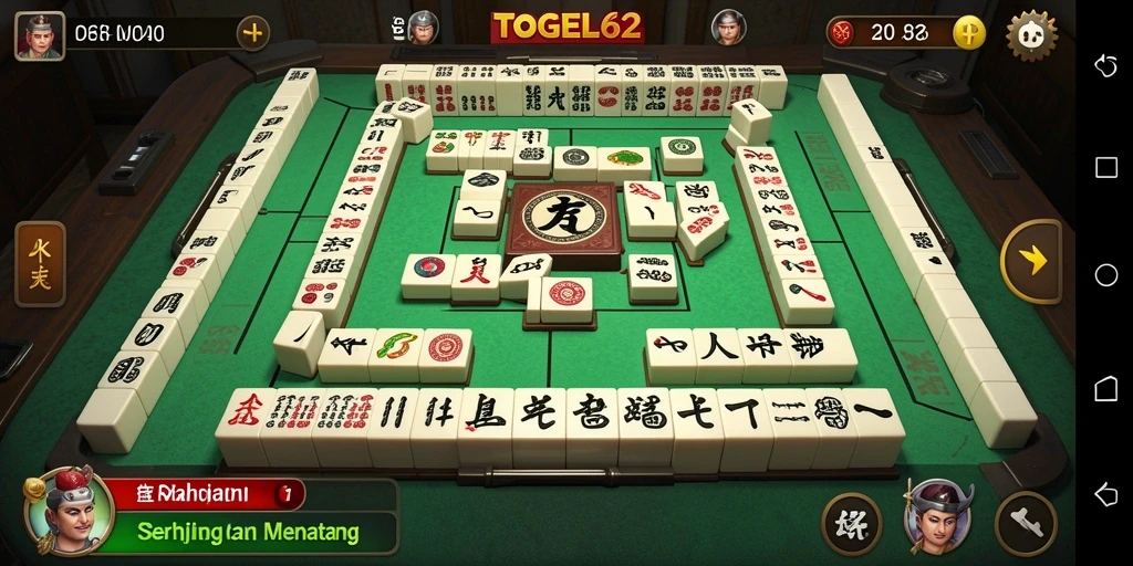 Tampilan menarik gameplay Mahjong di TOGEL62.