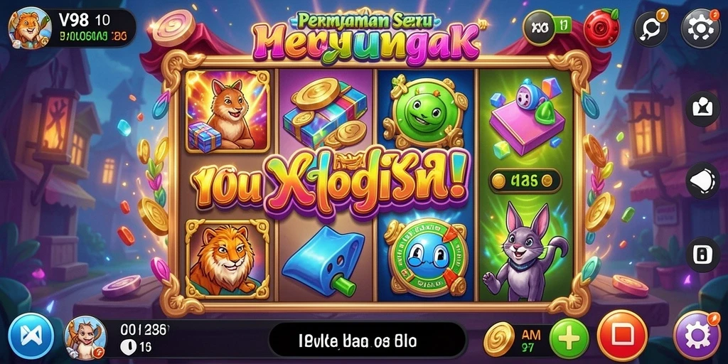 Gameplay V98 yang menarik dengan efek visual yang menawan.